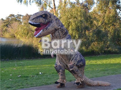 Factory price giant dinosaur costume t rex inflatable walking dinosaur costume BY-AD-004